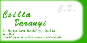 csilla daranyi business card